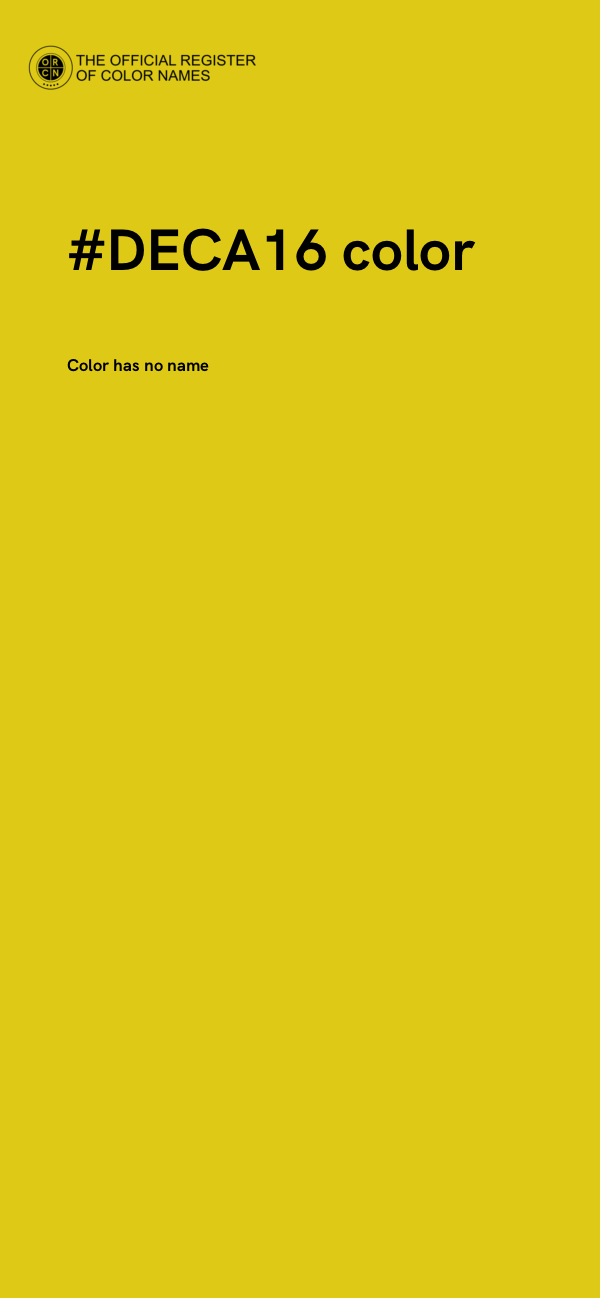 #DECA16 color image