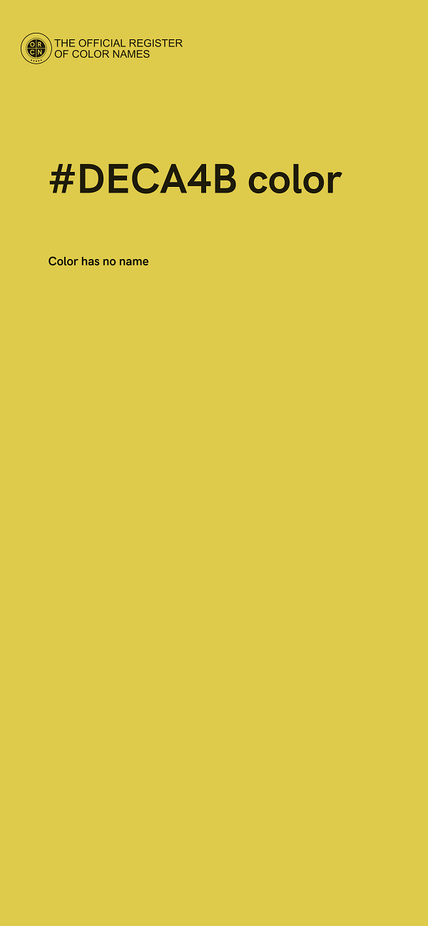 #DECA4B color image