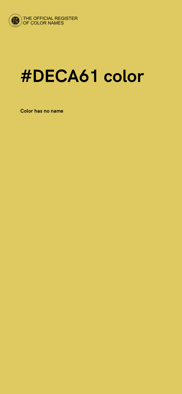 #DECA61 color image