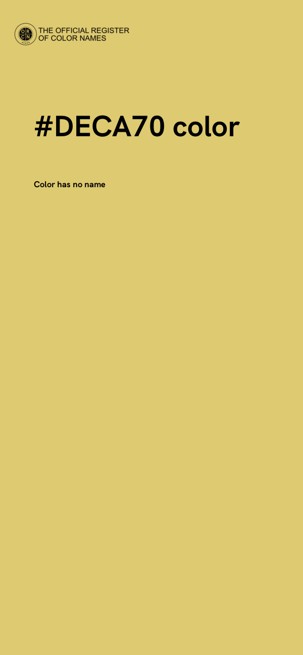 #DECA70 color image
