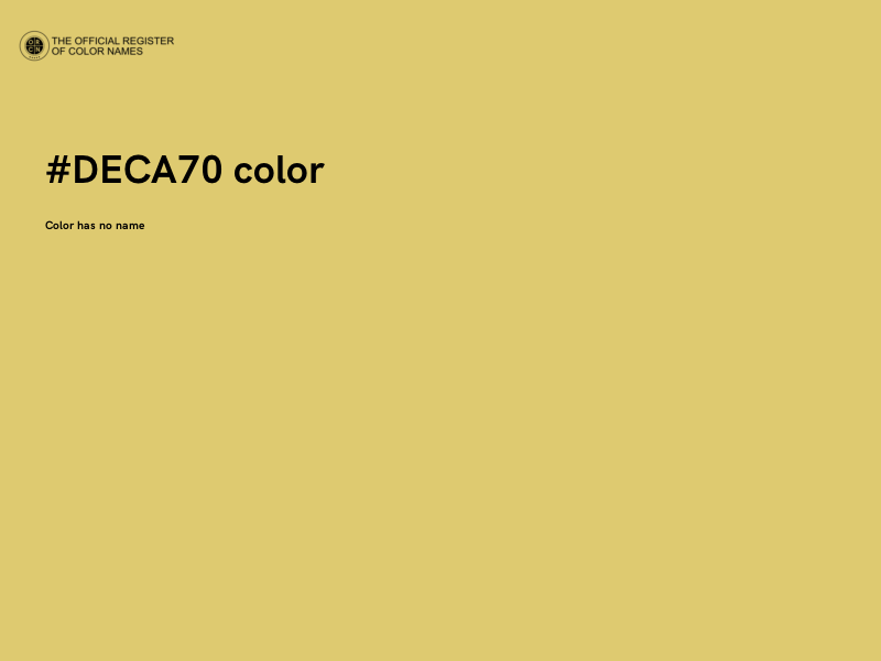 #DECA70 color image