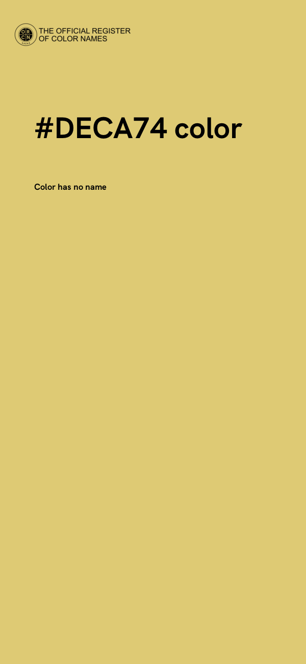 #DECA74 color image