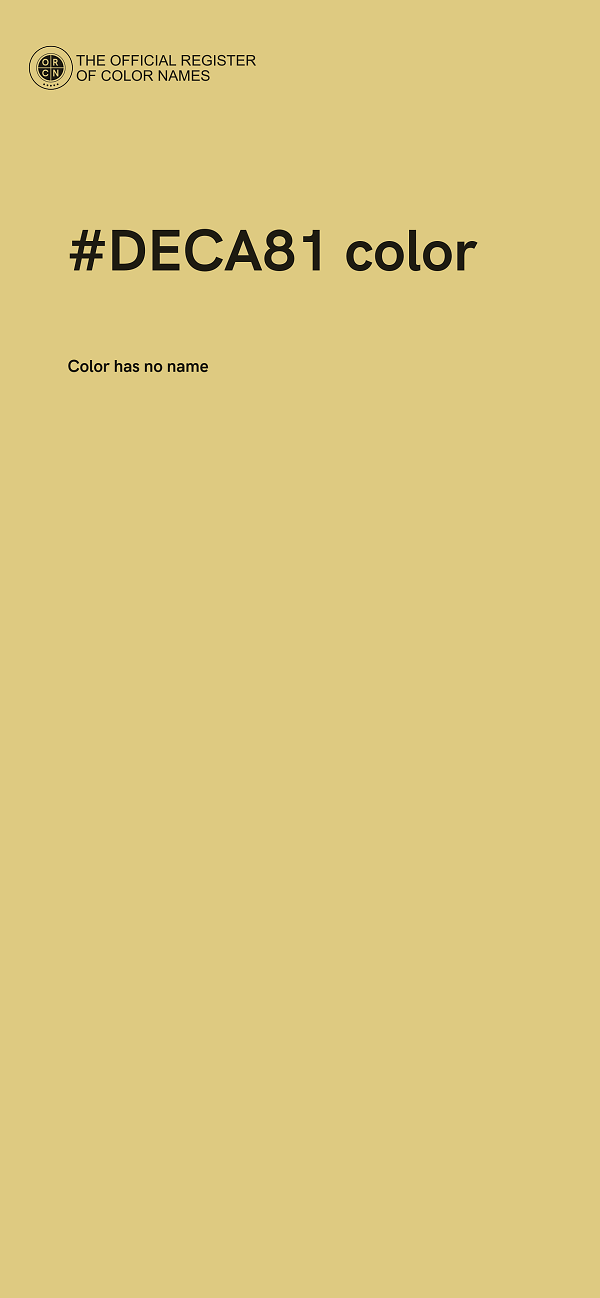 #DECA81 color image