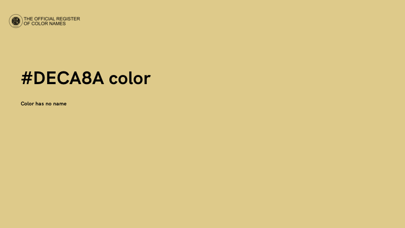 #DECA8A color image