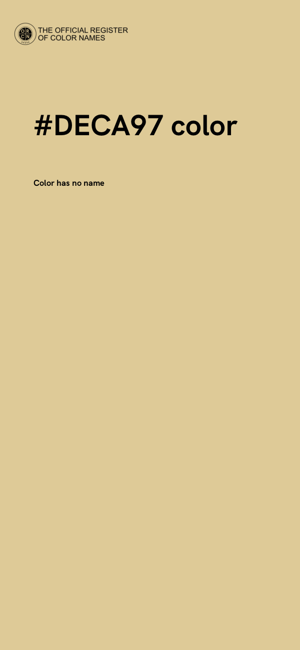 #DECA97 color image