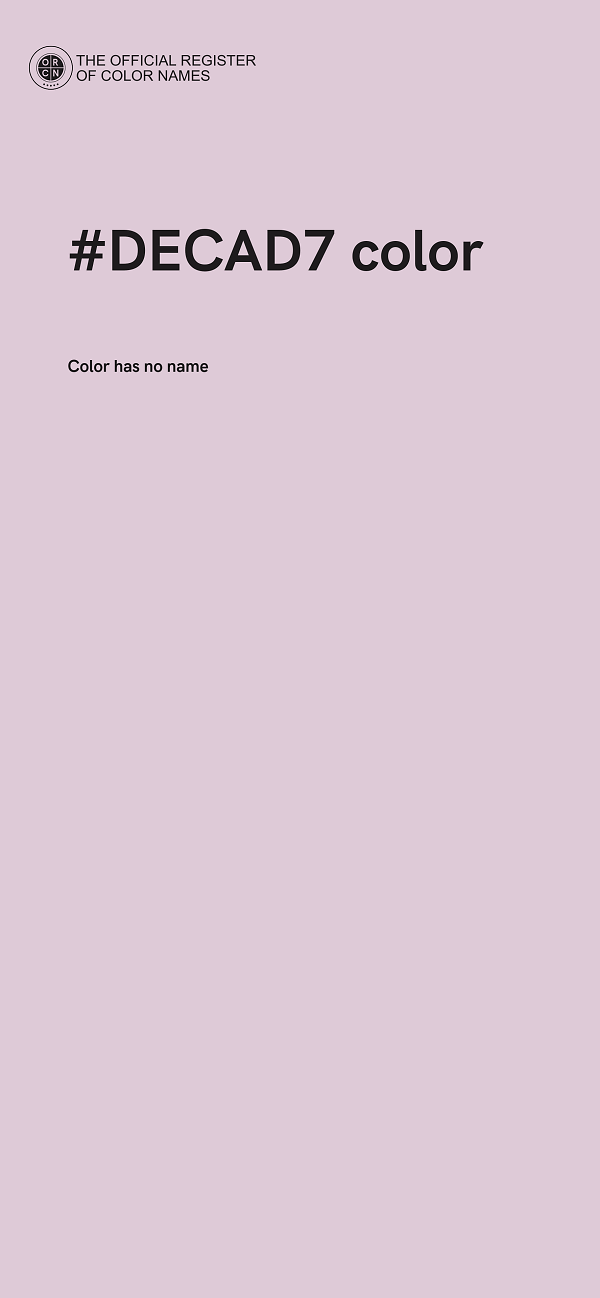 #DECAD7 color image