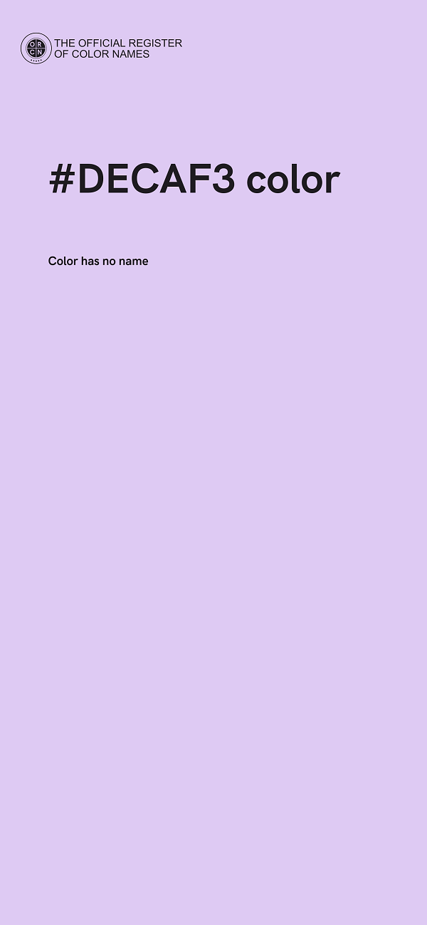 #DECAF3 color image