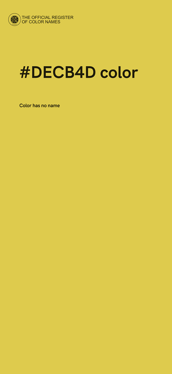#DECB4D color image