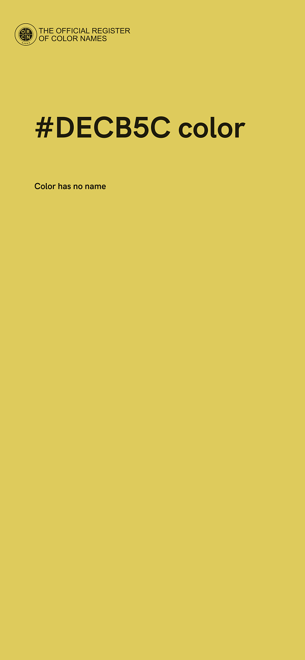 #DECB5C color image