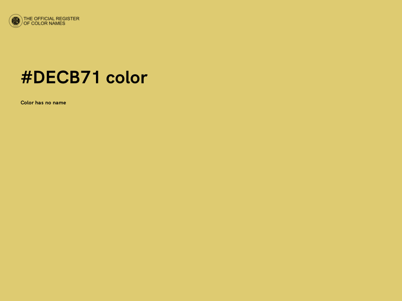 #DECB71 color image