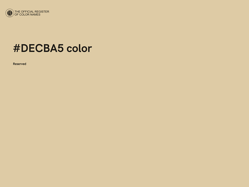 #DECBA5 color image