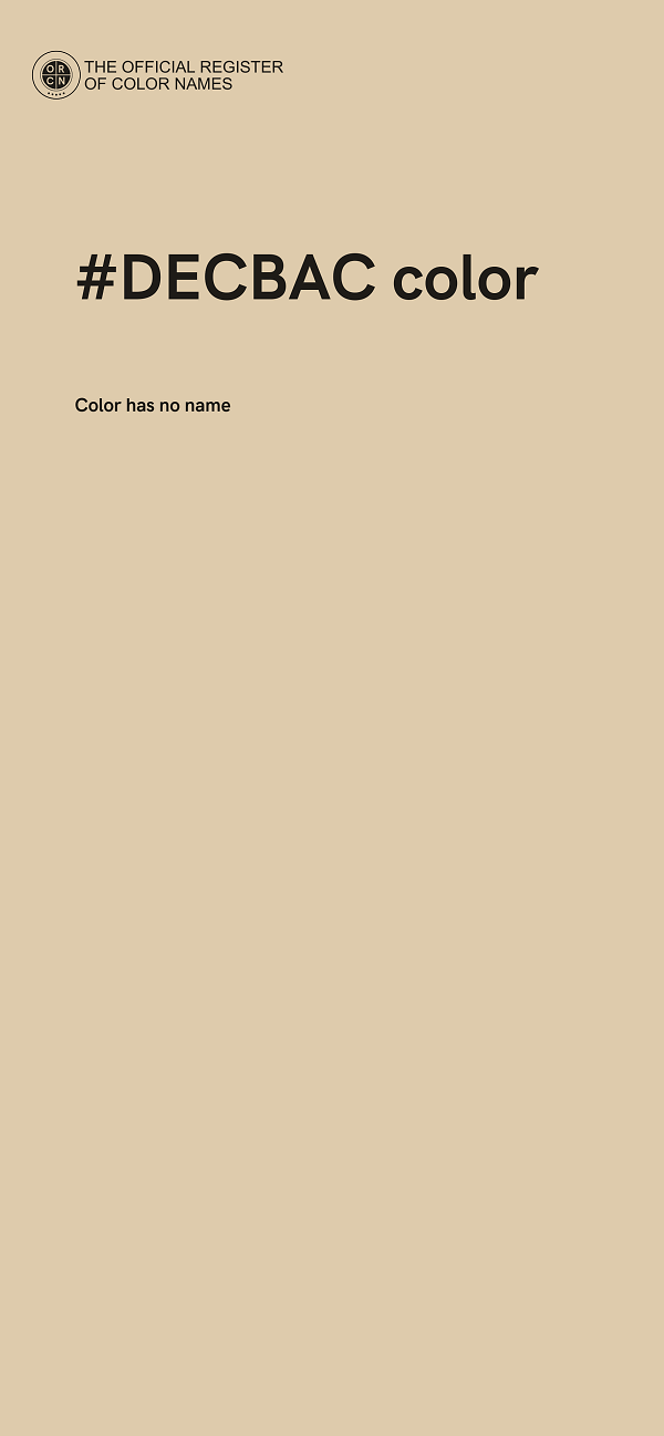 #DECBAC color image