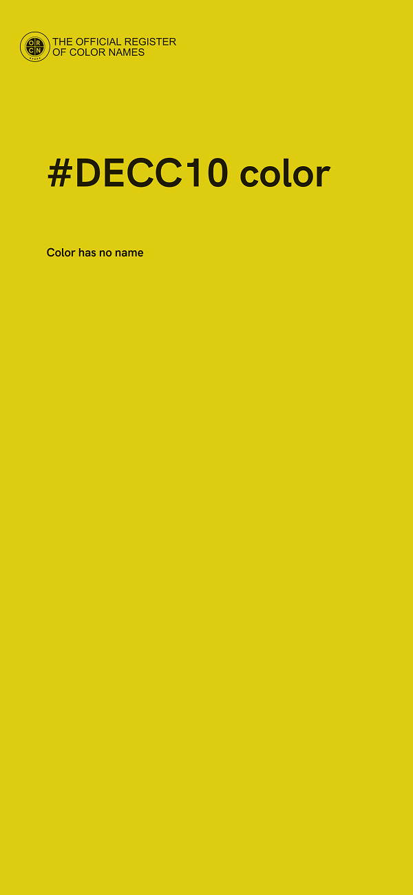 #DECC10 color image