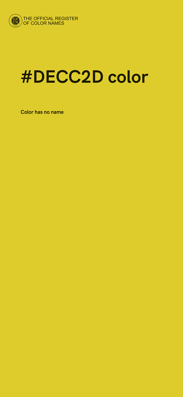 #DECC2D color image