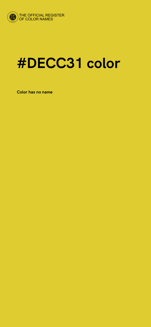 #DECC31 color image