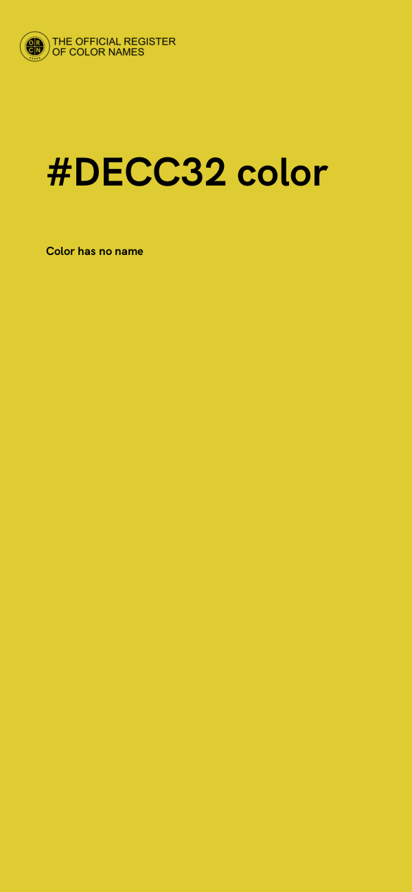 #DECC32 color image