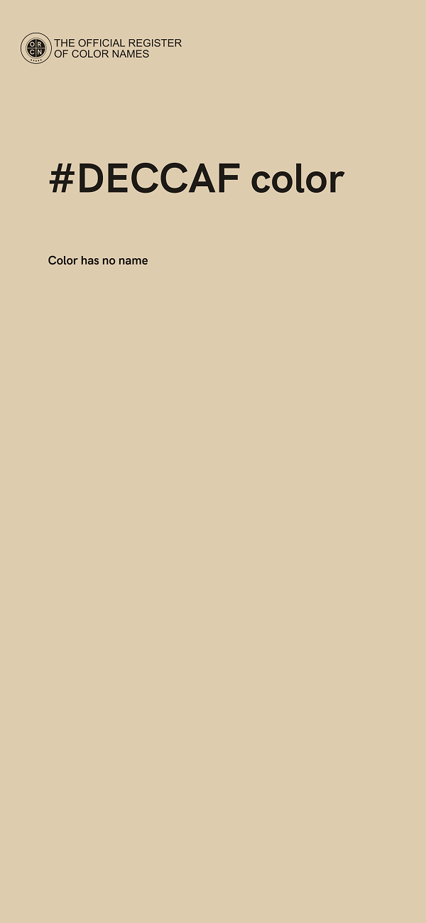 #DECCAF color image