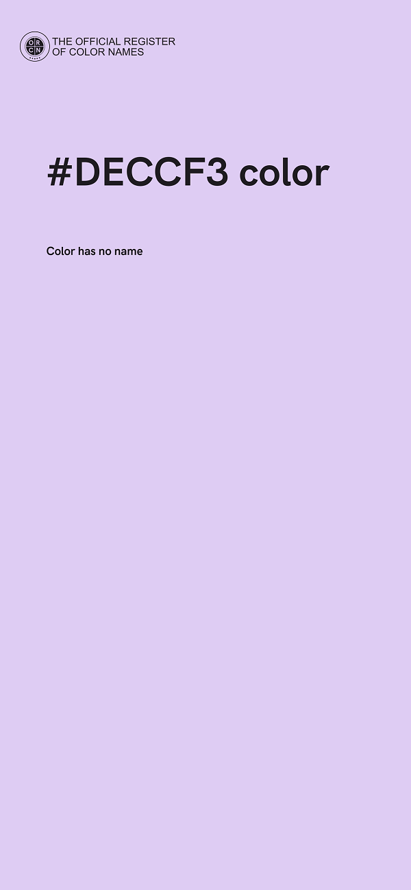 #DECCF3 color image