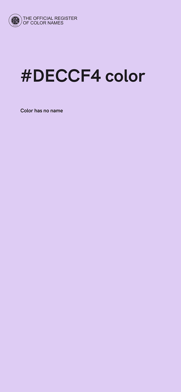 #DECCF4 color image