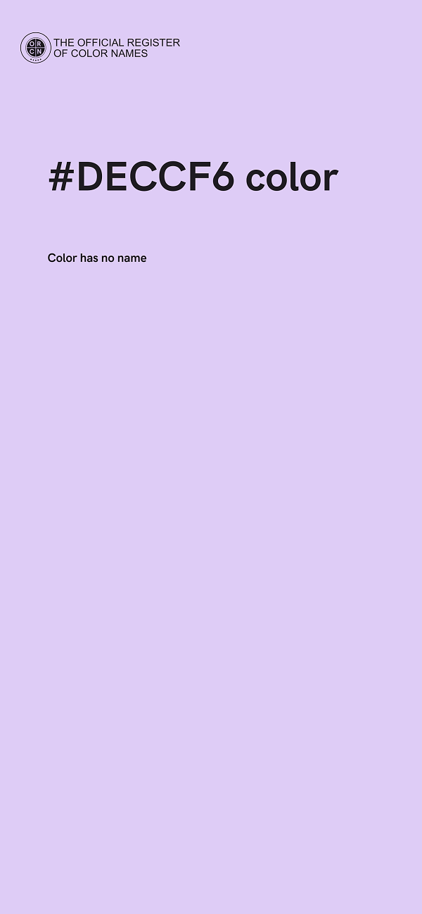 #DECCF6 color image