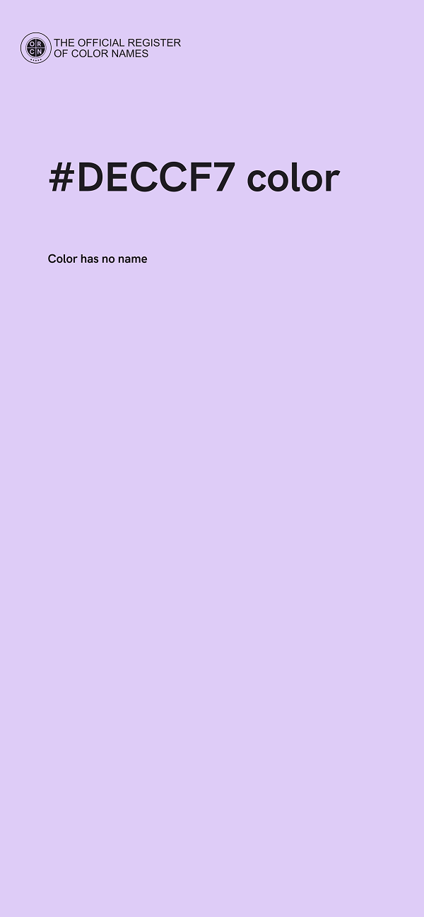 #DECCF7 color image