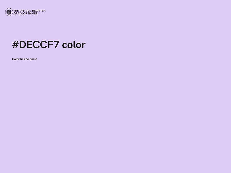 #DECCF7 color image