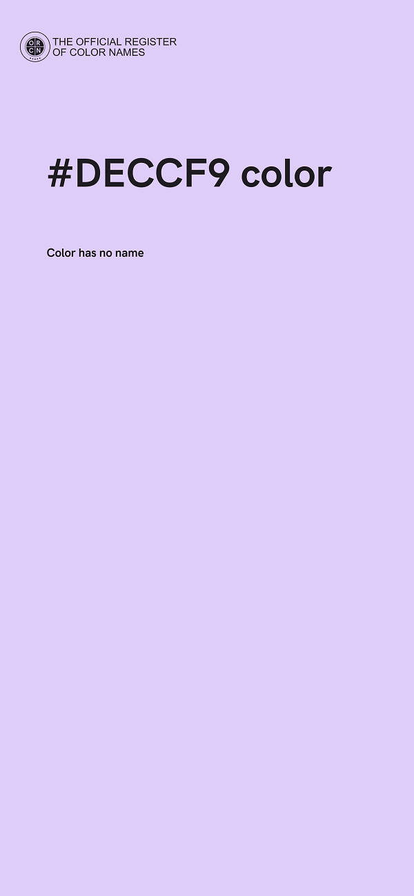 #DECCF9 color image