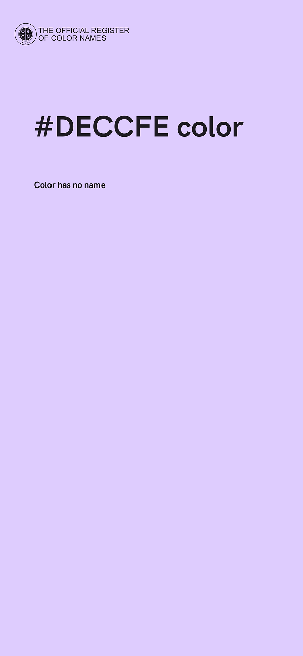 #DECCFE color image