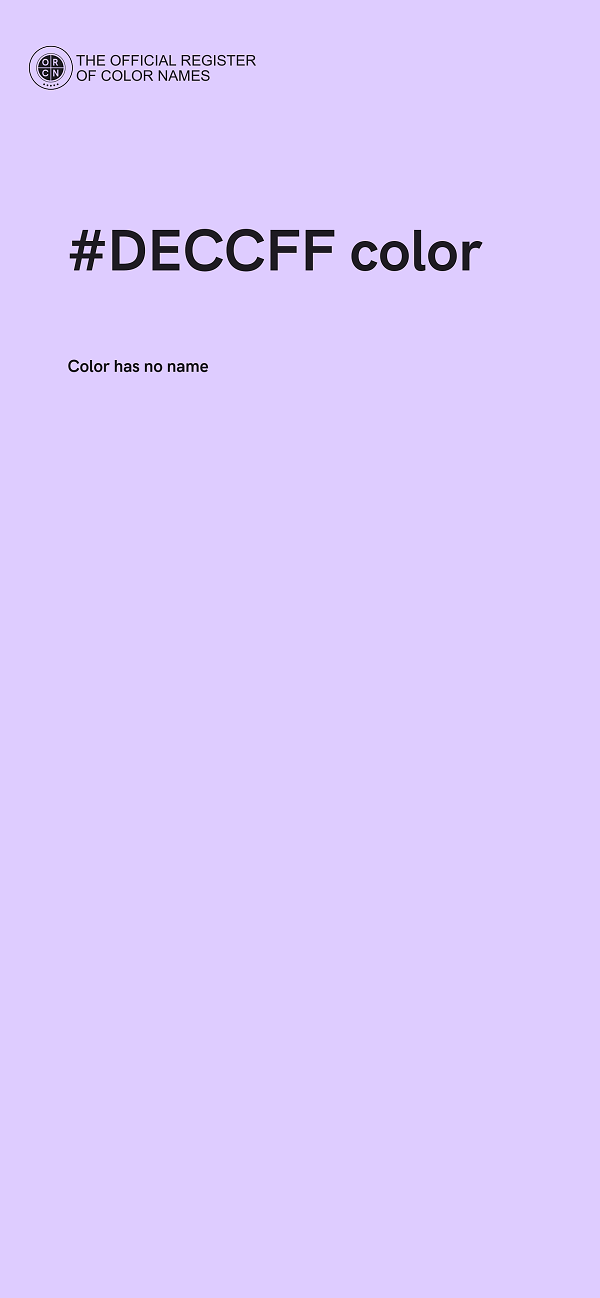 #DECCFF color image