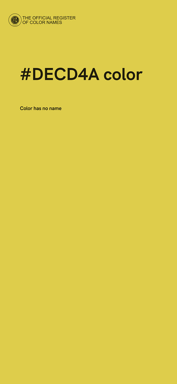 #DECD4A color image