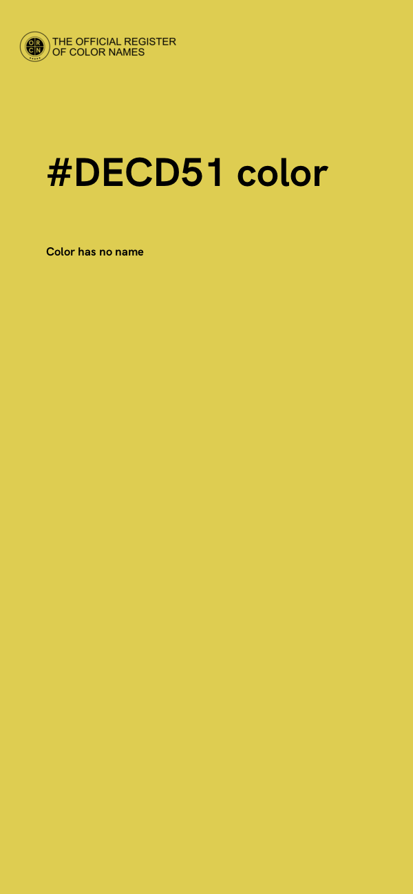 #DECD51 color image