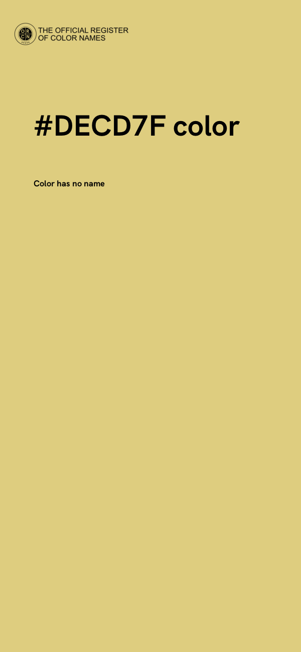 #DECD7F color image