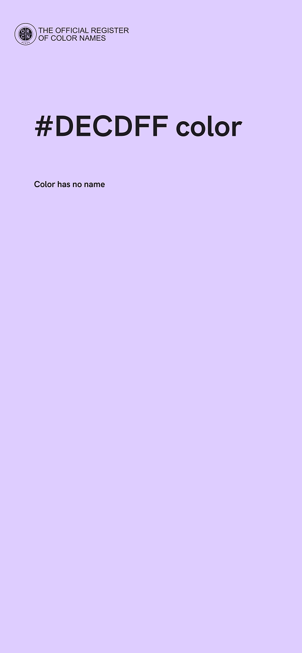 #DECDFF color image