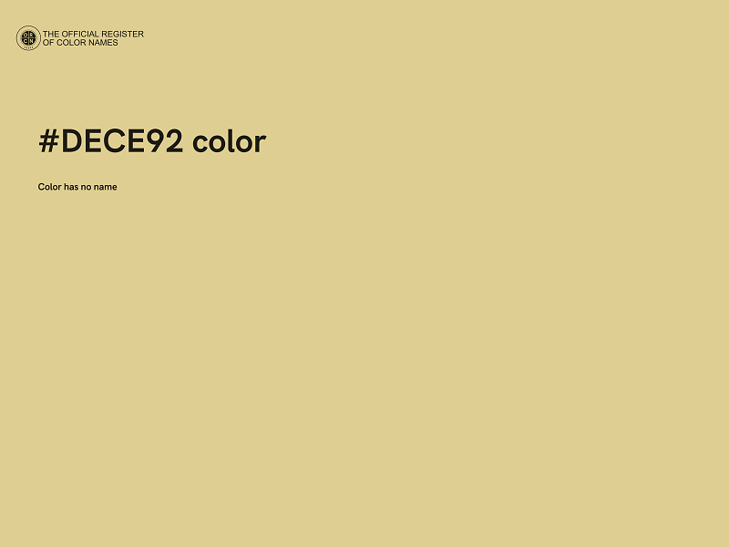 #DECE92 color image