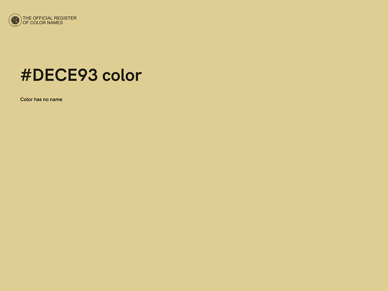 #DECE93 color image