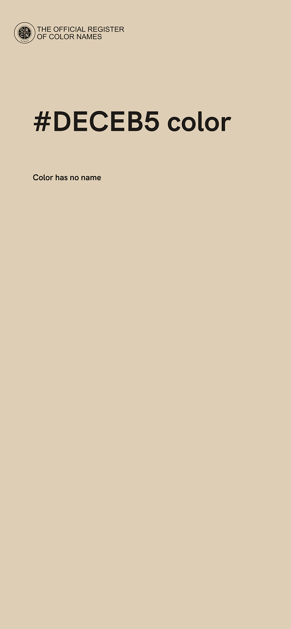 #DECEB5 color image