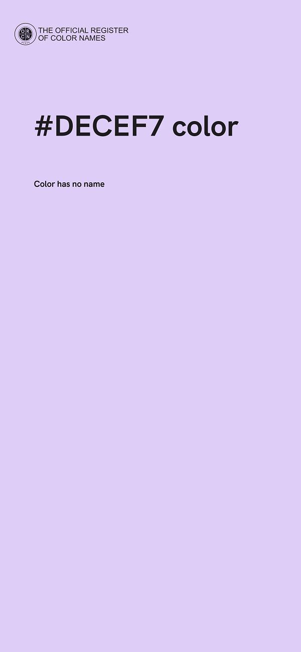 #DECEF7 color image
