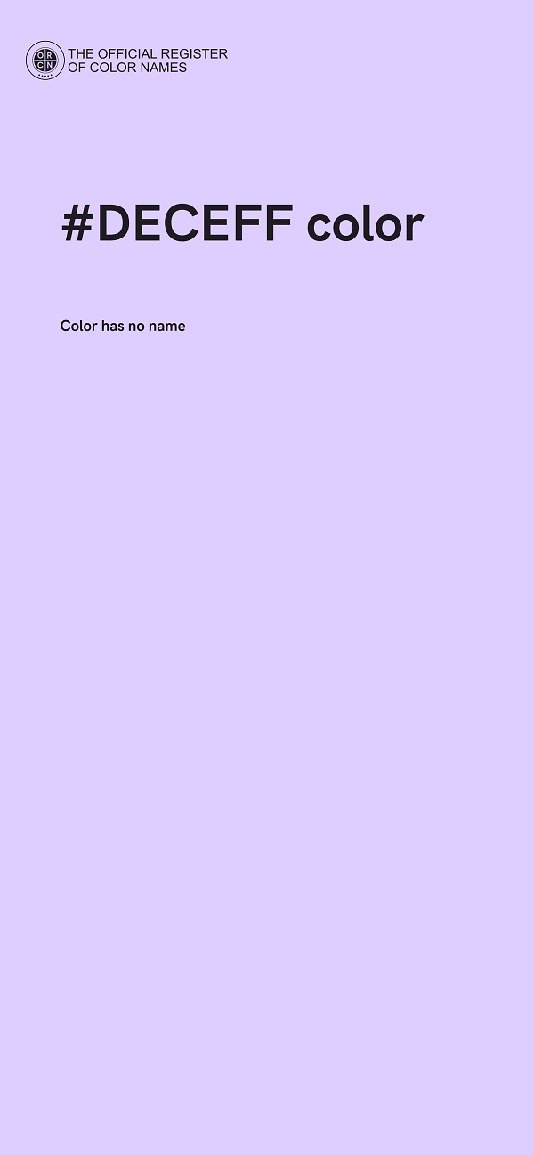 #DECEFF color image