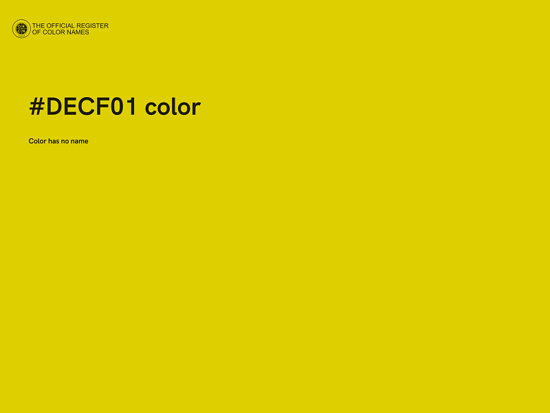 #DECF01 color image