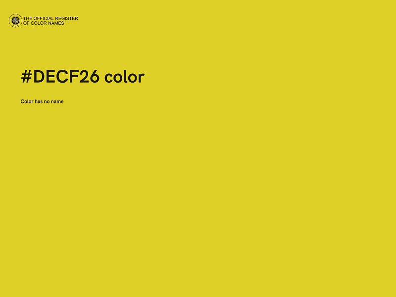 #DECF26 color image