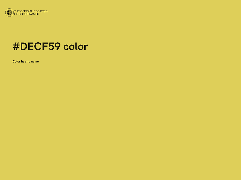 #DECF59 color image