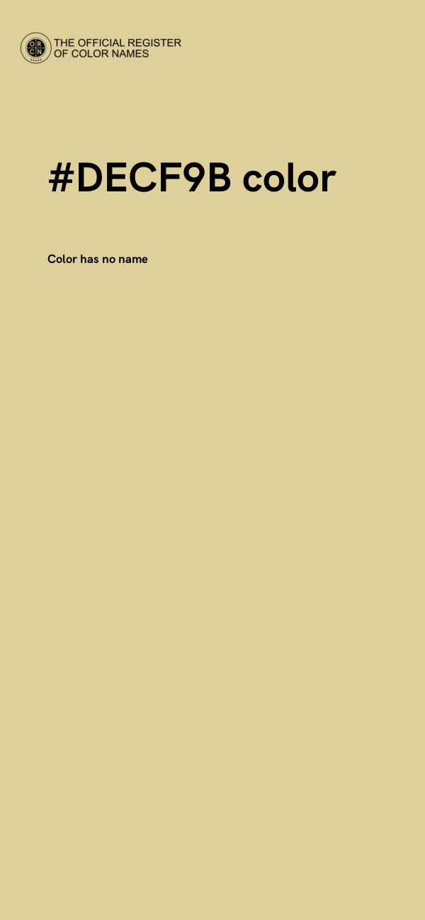#DECF9B color image