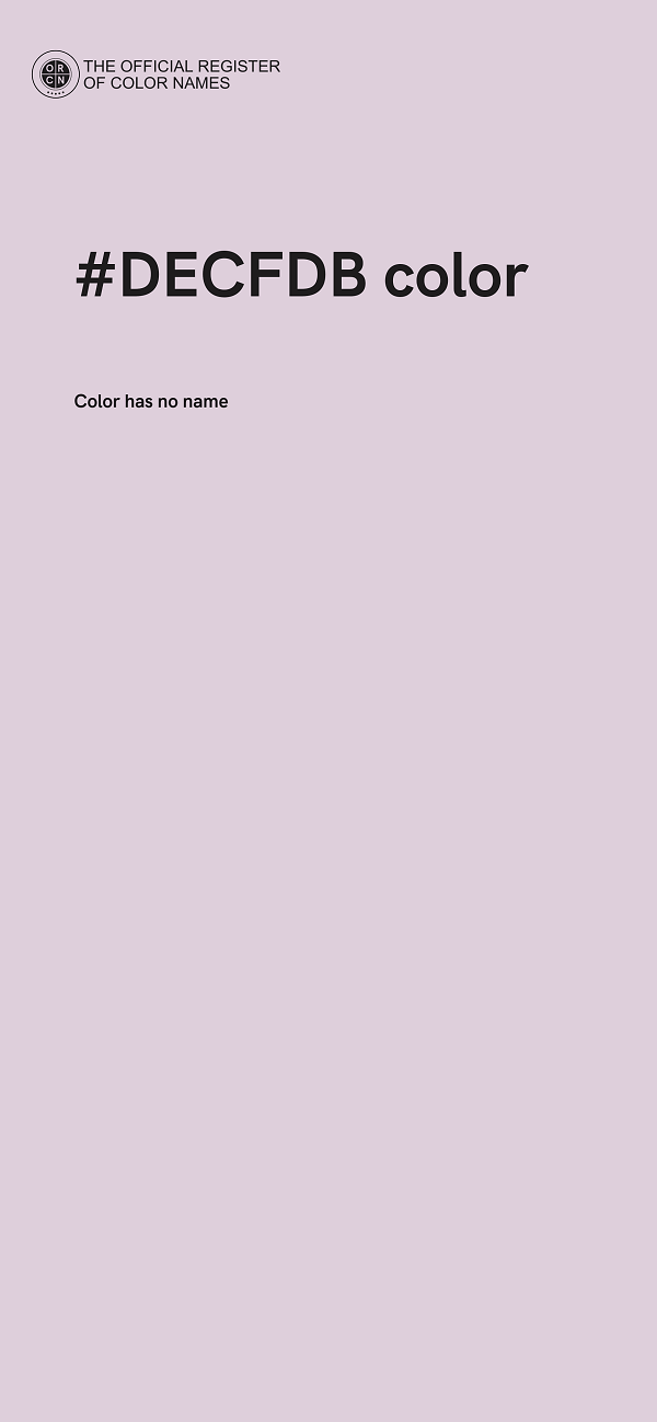 #DECFDB color image