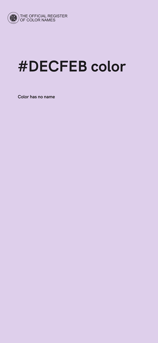 #DECFEB color image