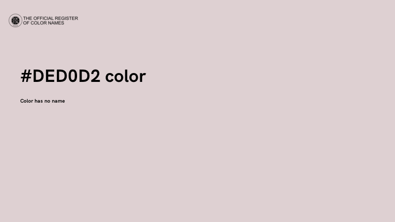 #DED0D2 color image