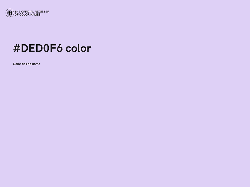 #DED0F6 color image