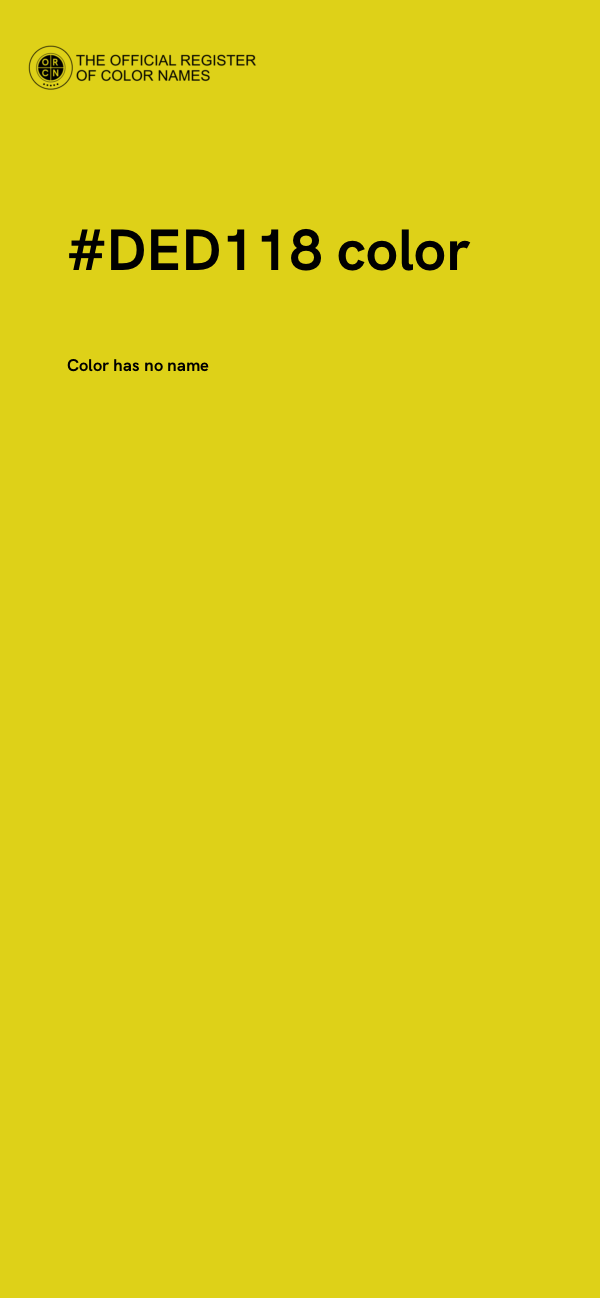 #DED118 color image