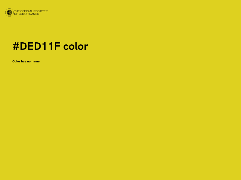 #DED11F color image