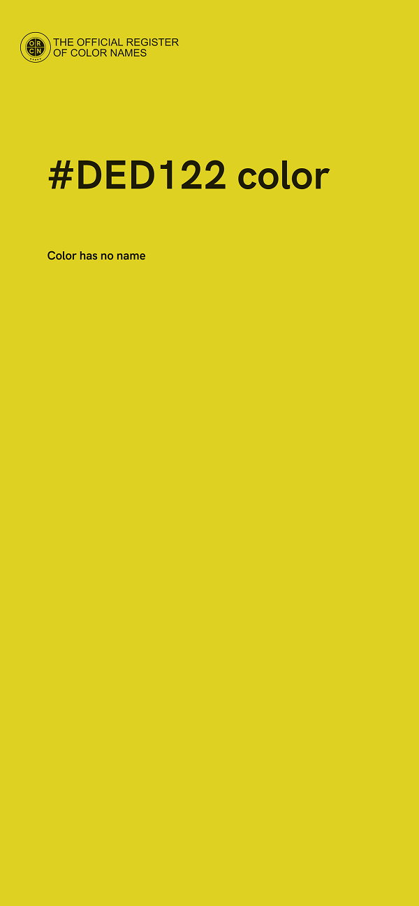 #DED122 color image