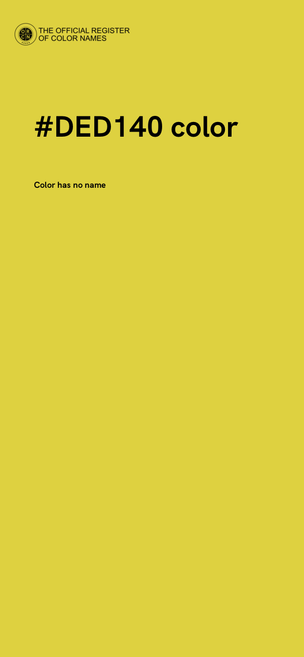 #DED140 color image